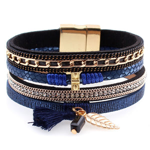 Tassel magnetic clasp bracelet