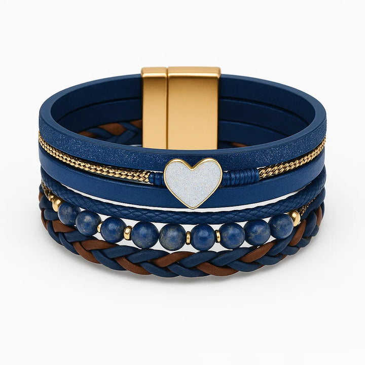 Retro Love Hand-woven Leather Bracelet