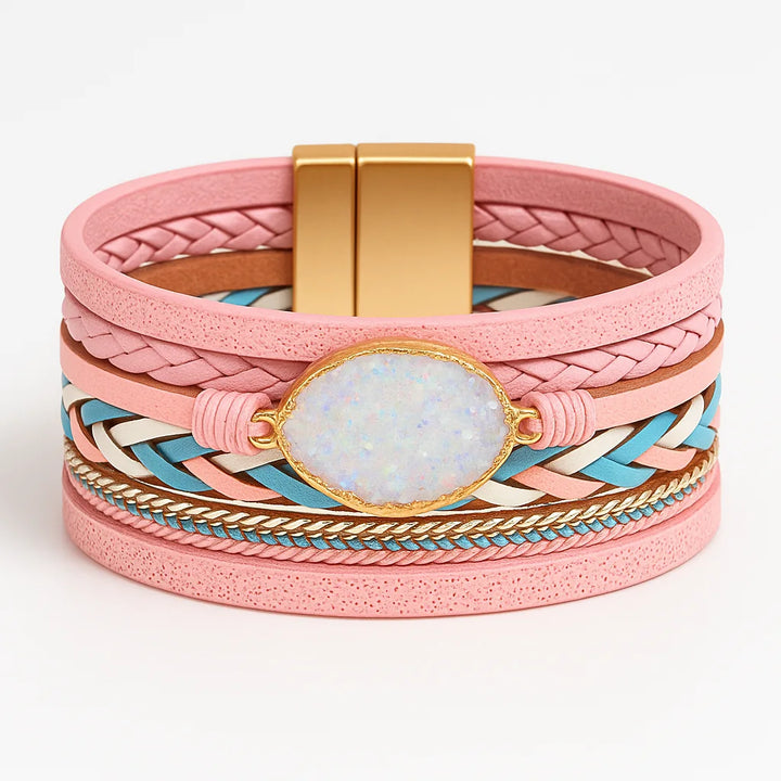 Bracelet Rose tressée