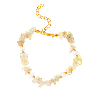 Women's Natural Crystal Shaped Gravel Bracelet